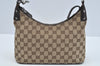 Authentic GUCCI Shoulder Bag GG Canvas Leather Brown L0263