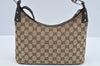 Authentic GUCCI Shoulder Bag GG Canvas Leather Brown L0263