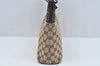 Authentic GUCCI Shoulder Bag GG Canvas Leather Brown L0263