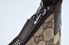 Authentic GUCCI Shoulder Bag GG Canvas Leather Brown L0263