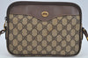 Authentic GUCCI GG Shoulder Cross Body Bag PVC Leather Brown L0265