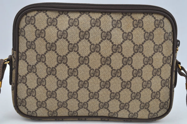 Authentic GUCCI GG Shoulder Cross Body Bag PVC Leather Brown L0265