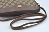 Authentic GUCCI GG Shoulder Cross Body Bag PVC Leather Brown L0265