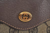 Authentic GUCCI GG Shoulder Cross Body Bag PVC Leather Brown L0265