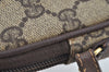 Authentic GUCCI GG Shoulder Cross Body Bag PVC Leather Brown L0265