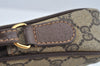 Authentic GUCCI GG Shoulder Cross Body Bag PVC Leather Brown L0265