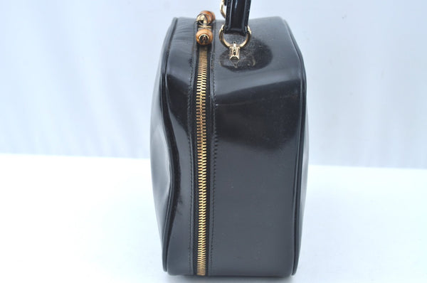 Authentic GUCCI Bamboo 2way Hand Shoulder Bag Leather Black Junk L0266