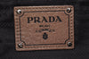 Authentic PRADA Leather Lame Chain Shoulder Hand Bag Beige Pink L0269