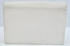 Authentic YVES SAINT LAURENT Clutch Hand Bag Purse Leather White L0270