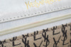 Authentic YVES SAINT LAURENT Clutch Hand Bag Purse Leather White L0270