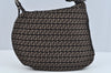 Authentic FENDI Zucchino Shoulder Bag Canvas Leather Black L0273