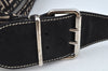 Authentic FENDI Zucchino Shoulder Bag Canvas Leather Black L0273