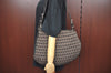 Authentic FENDI Zucchino Shoulder Bag Canvas Leather Black L0273