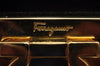 Authentic Salvatore Ferragamo Gancini Leather 2 Way Shoulder Hand Bag Black L0274