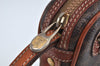 Authentic CELINE Macadam Blason Pattern Clutch Hand Bag PVC Leather Brown L0275