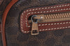 Authentic CELINE Macadam Blason Pattern Clutch Hand Bag PVC Leather Brown L0275