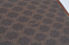 Authentic CELINE Macadam Blason Pattern Clutch Hand Bag PVC Leather Brown L0275