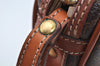 Authentic CELINE Macadam Blason Pattern Clutch Hand Bag PVC Leather Brown L0275