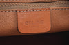 Authentic CELINE Macadam Blason Pattern Clutch Hand Bag PVC Leather Brown L0275