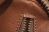 Authentic CELINE Macadam Blason Pattern Clutch Hand Bag PVC Leather Brown L0275