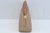 Authentic CELINE Macadam Blason Pattern Clutch Hand Bag PVC Leather Brown L0276