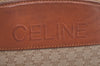 Authentic CELINE Macadam Blason Pattern Clutch Hand Bag PVC Leather Brown L0276