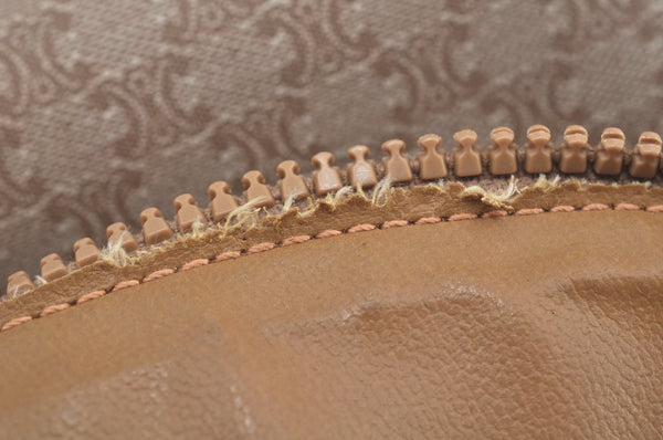 Authentic CELINE Macadam Blason Pattern Clutch Hand Bag PVC Leather Brown L0276