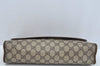 Authentic GUCCI Web Sherry Line GG Clutch Bag PVC Leather Brown L0279