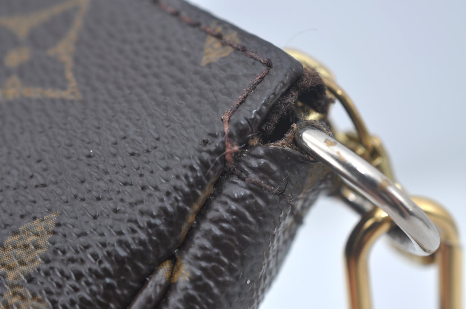 Authentic Louis Vuitton Monogram Mini Pochette Accessoires Pouch M58009 LV L0281