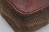 Authentic BOTTEGA VENETA Velour Leather Shoulder Cross Body Bag Brown L0285