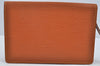 Auth Louis Vuitton Epi Pochette Sellier Dragonne Clutch Bag M52618 Brown L0286
