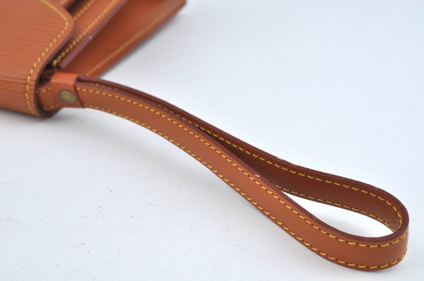 Auth Louis Vuitton Epi Pochette Sellier Dragonne Clutch Bag M52618 Brown L0286