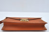 Auth Louis Vuitton Epi Pochette Sellier Dragonne Clutch Bag M52618 Brown L0286