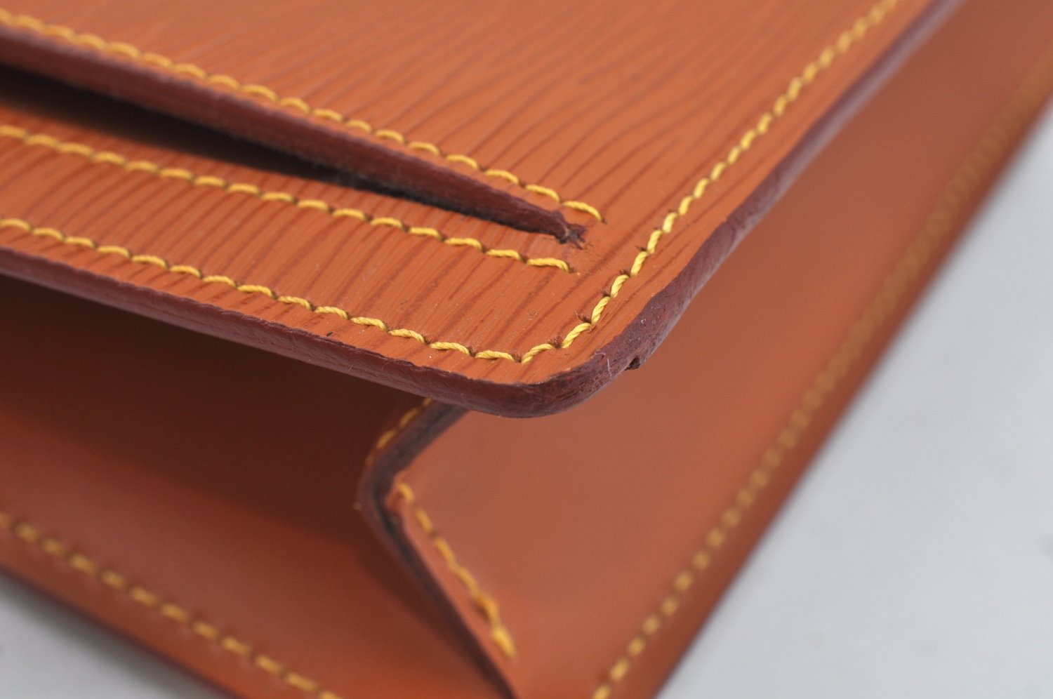 Auth Louis Vuitton Epi Pochette Sellier Dragonne Clutch Bag M52618 Brown L0286