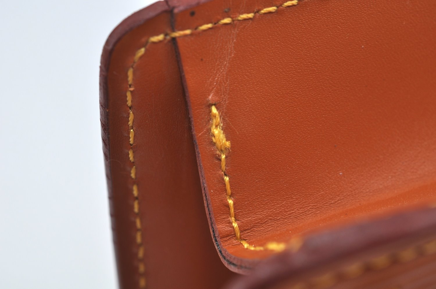 Auth Louis Vuitton Epi Pochette Sellier Dragonne Clutch Bag M52618 Brown L0286