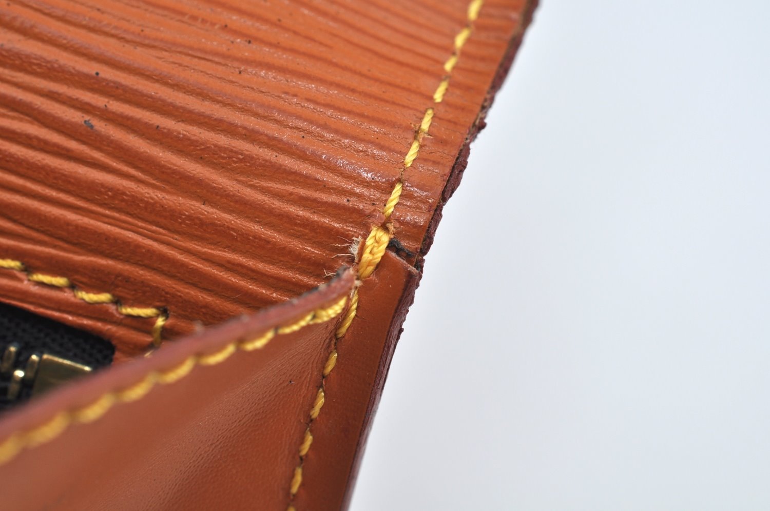 Auth Louis Vuitton Epi Pochette Sellier Dragonne Clutch Bag M52618 Brown L0286