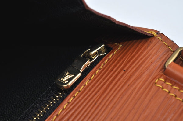 Auth Louis Vuitton Epi Pochette Sellier Dragonne Clutch Bag M52618 Brown L0286