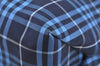 Authentic BURBERRY Check Hand Bag Nylon Leather Blue Navy L0289