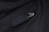 Authentic BURBERRY Check Hand Bag Nylon Leather Blue Navy L0289