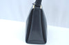 Authentic GUCCI Shoulder Hand Bag Leather Navy Blue L0290