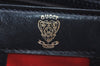 Authentic GUCCI Shoulder Hand Bag Leather Navy Blue L0290