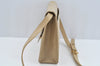 Authentic YVES SAINT LAURENT Shoulder Cross Bag Leather Beige L0291