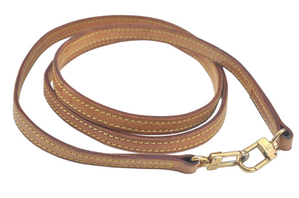 Authentic Louis Vuitton Leather Shoulder Strap 48" Beige LV L0293