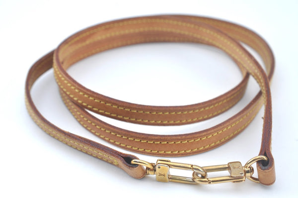 Authentic Louis Vuitton Leather Shoulder Strap 48" Beige LV L0293