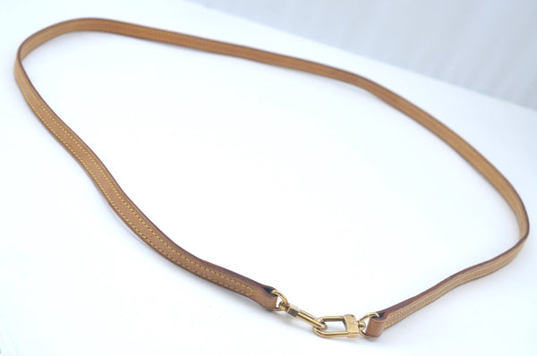 Authentic Louis Vuitton Leather Shoulder Strap 48" Beige LV L0293