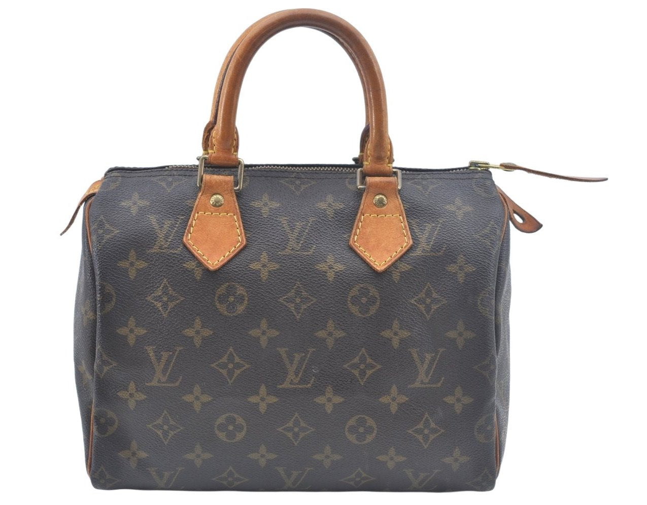 Authentic Louis Vuitton Monogram Speedy 25 Boston Hand Bag M41528 LV L0297