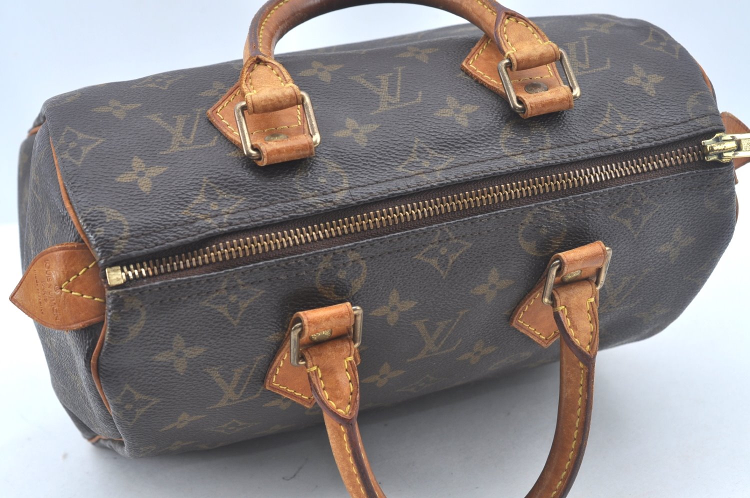 Authentic Louis Vuitton Monogram Speedy 25 Boston Hand Bag M41528 LV L0297