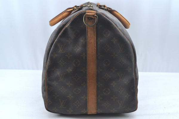 Authentic Louis Vuitton Monogram Keepall Bandouliere 55 M41414 Boston Bag L0299