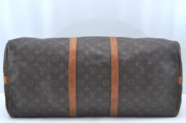 Authentic Louis Vuitton Monogram Keepall Bandouliere 55 M41414 Boston Bag L0299