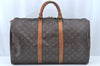 Authentic Louis Vuitton Monogram Keepall 50 Travel Boston Bag M41426 LV L0301